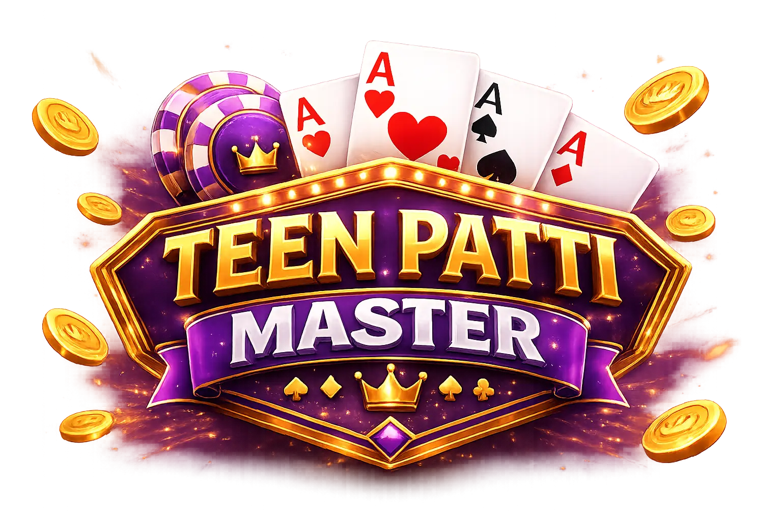 Gold playing cards and chips