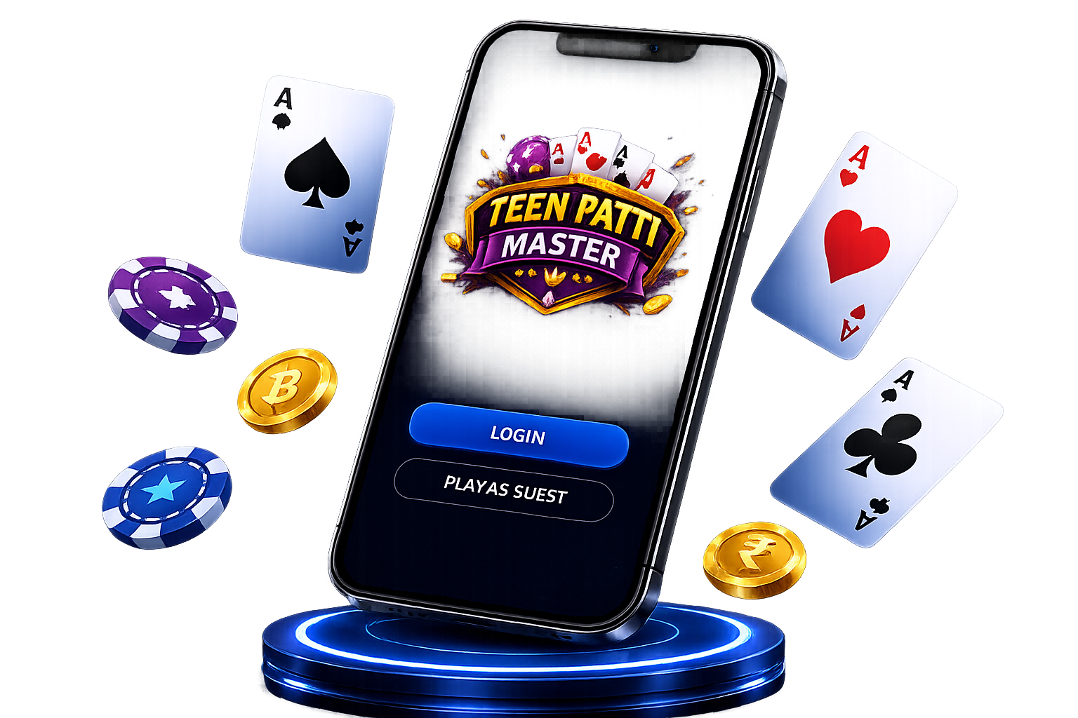 Teen Patti Master app preview on mobile phone
